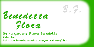 benedetta flora business card